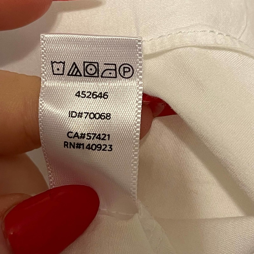 Loft White Off the Shoulder Blouse Size Petite Large - Picture 5 of 7